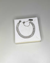 Bracciale tennis argento con strass in acciaio Mondello Store