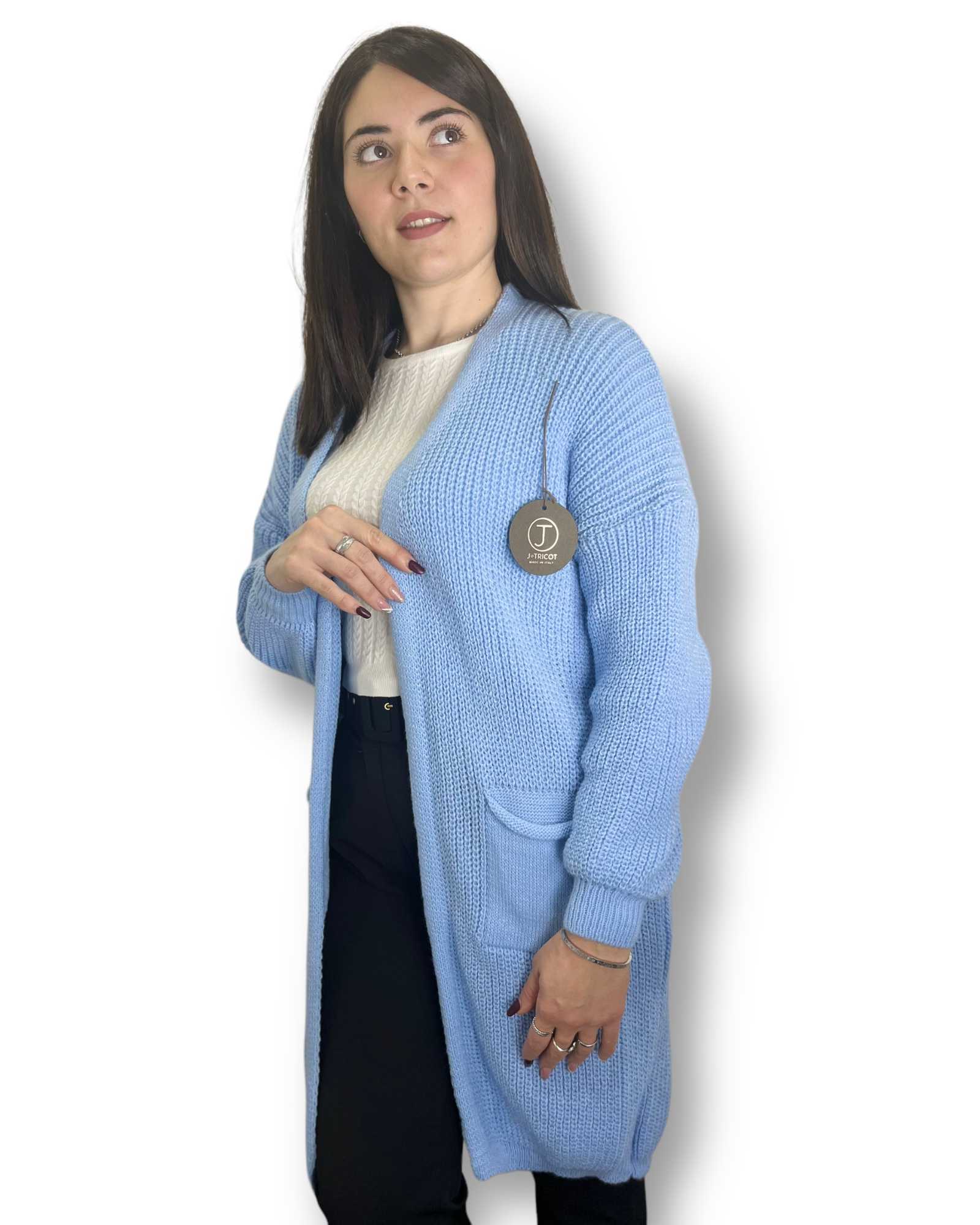 Cardigan aperto con tasche Mondello Store