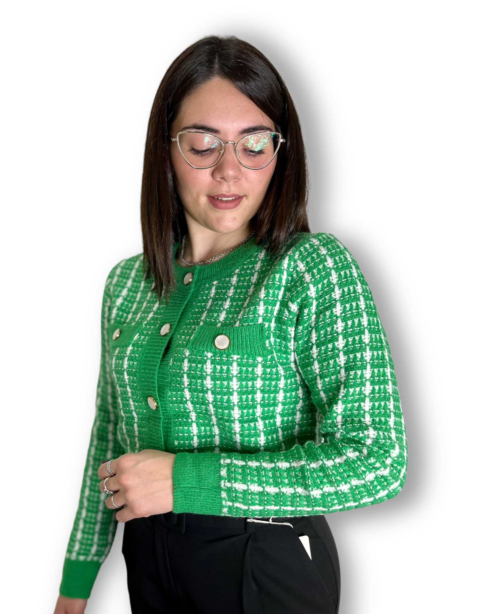 Cardigan in maglia con bottoni Mondello Store