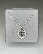 Collana Rosario e medaglia madonna miracolosa acciaio Mondello Store