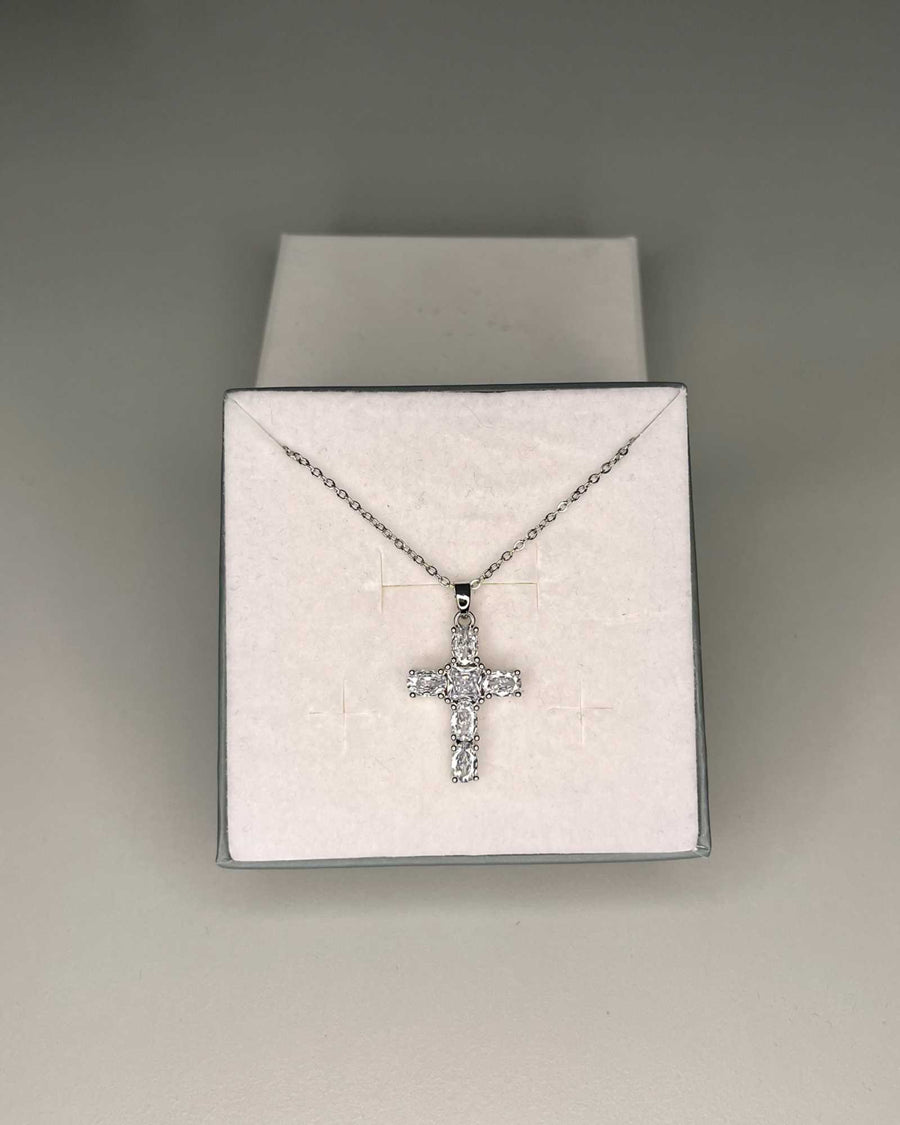 Collana con pendente croce acciaio Mondello Store