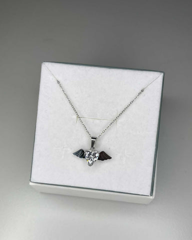Collana cuore con ali Mondello Store