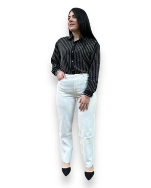 Jeans bianco mom fit Mondello Store