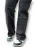 Jeans wide leg nero acid wash Mondello Store
