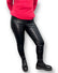 Leggings effetto pelle nero akè