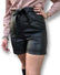 Pantaloncino effetto pelle nero Mondello Store