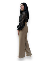 Pantalone ampio con cintura cammello Mondello Store