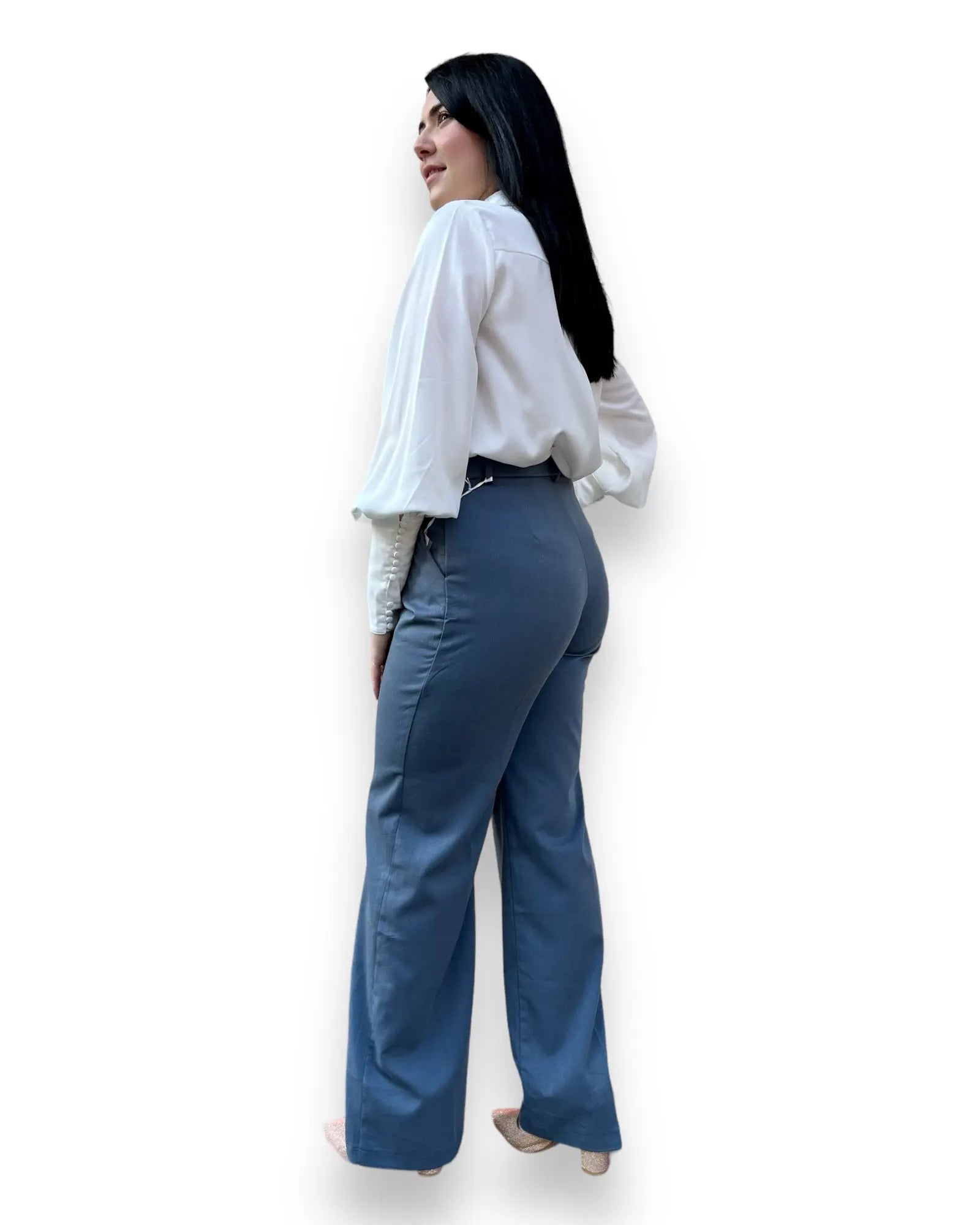 Pantalone wide leg vita alta Mondello Store