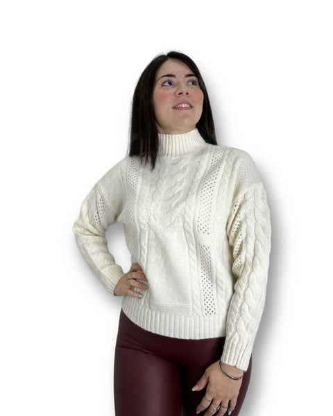 Pullover in maglia a trecce Mondello Store