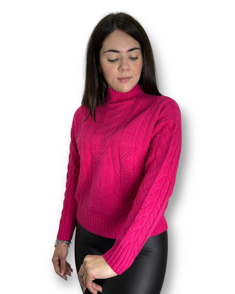 Pullover in maglia a trecce Mondello Store