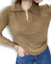 Pullover in maglia collo a polo Mondello Store