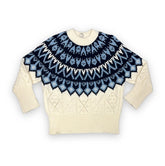 Pullover rosa fantasia jacquard Bluroyal