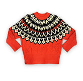 Pullover rosa fantasia jacquard Bluroyal