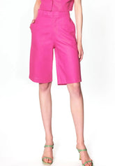 Tailleur Lumina in lino fucsia Lumina