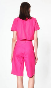 Tailleur Lumina in lino fucsia Lumina