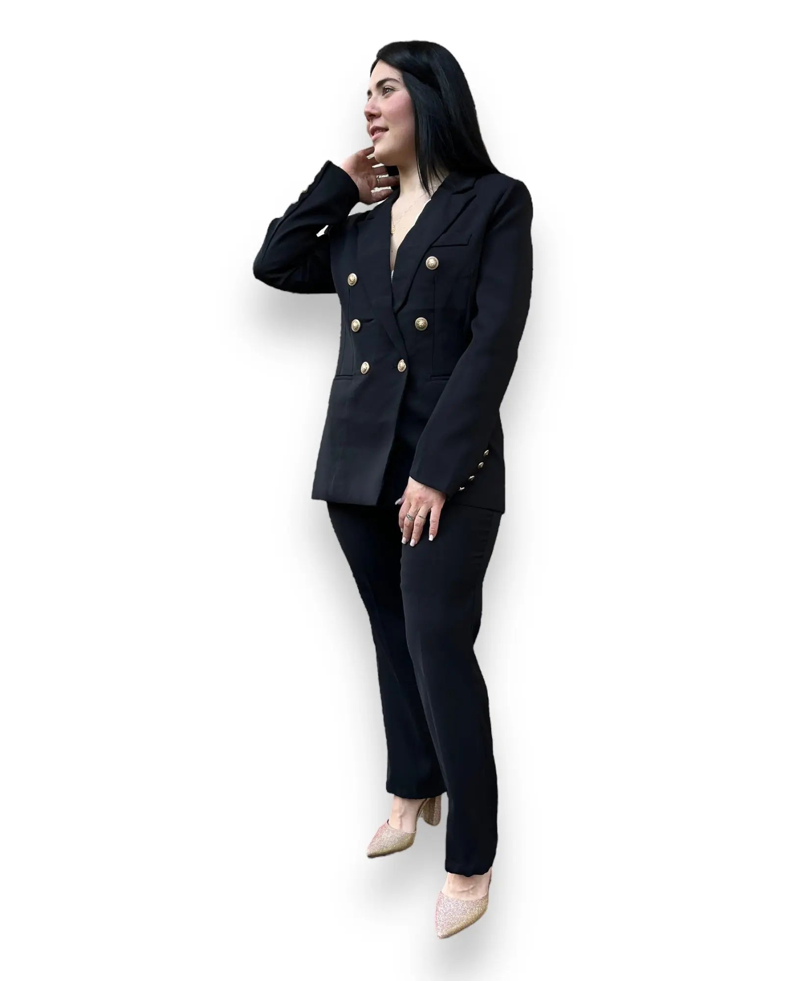 Tailleur doppiopetto con bottoni oro Mondello Store