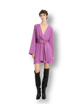 Vestito Lumina satinato applicazione anelli Mondello Store