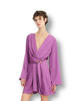 Vestito Lumina satinato applicazione anelli Mondello Store