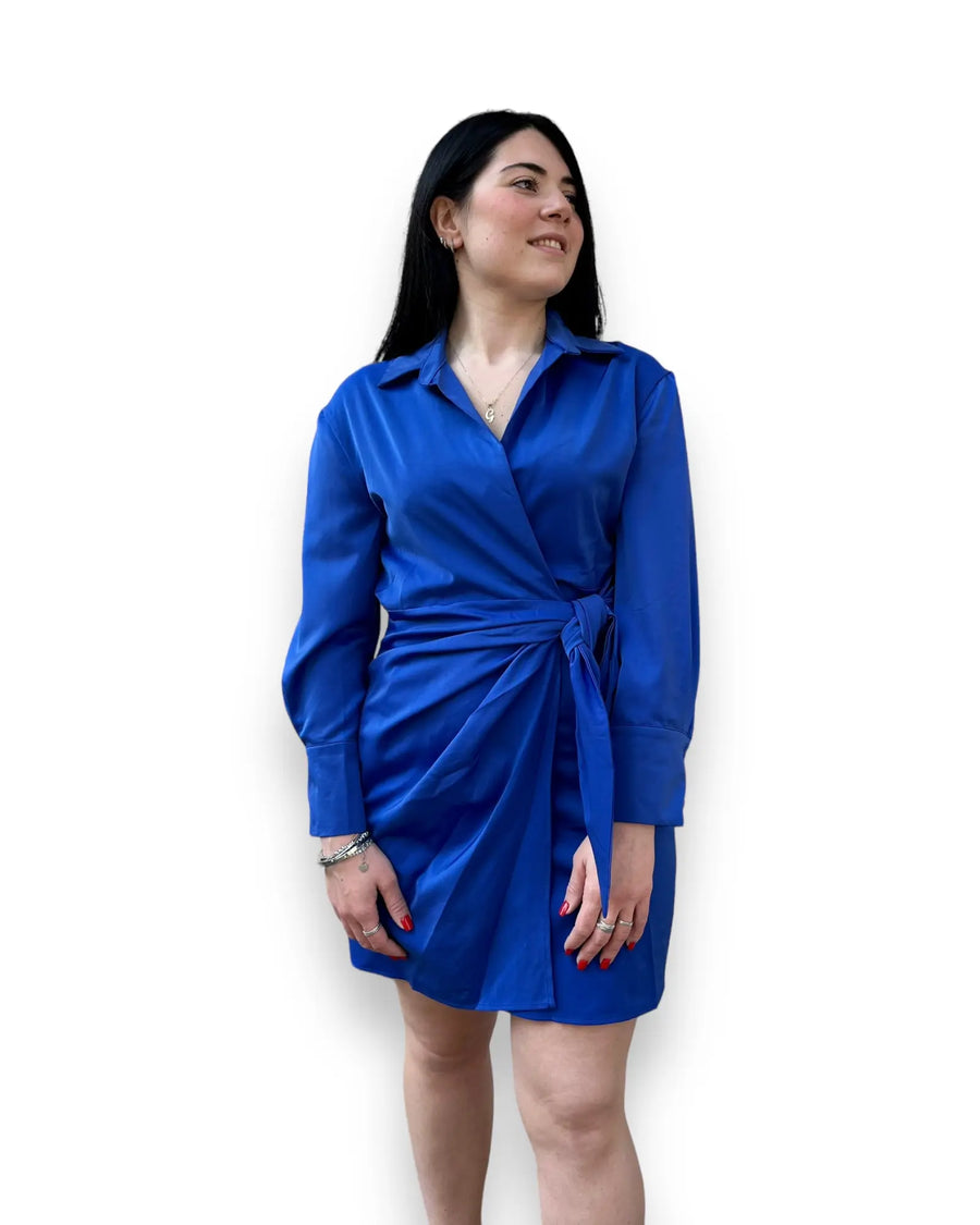 Vestito incrocio satinato Mondello Store